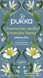 bio čaj Heřmánek, vanilka a manuka med 20x1,6 g pukka