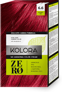 Боя за коса без амоняк - Nr. 6.6 Scarlet Red KOLORA ZERO