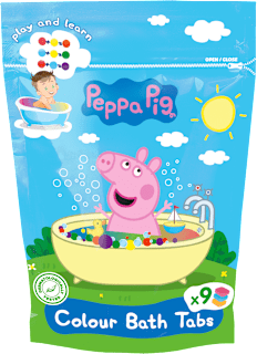Barwniki koloryzujące do kąpieli, truskawka, jeżyna, pomelo Peppa Pig