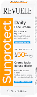 Cremă de față pentru tenul normal/uscat cu SPF50+ REVUELE