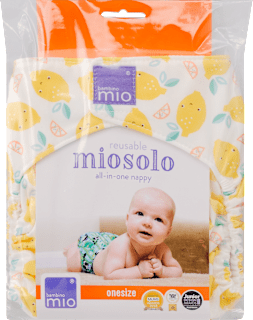 Mosható zsebes pelenka, egyméretes, citrom Bambino Mio