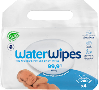 Chusteczki BIO nawilżane wodne (4x60 szt.) WaterWipes