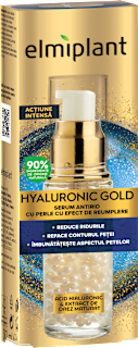 Hyaluronic gold serum cu efect de umplere pentru față Elmiplant