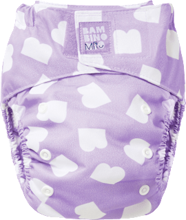 Stoffwindel wiederverwendbar, Motiv Lila-Bäm Bambino Mio