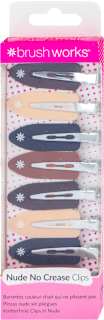 Nude No Crease Clips - set šnala za kosu brush works