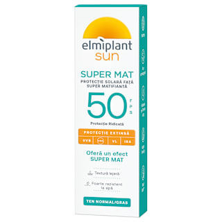 Cremă matifianta protecție solară pentru față SPF50 Elmiplant