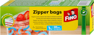 Kese za zamrzivač sa zip zatvaračem, zapremina: 1l FINO