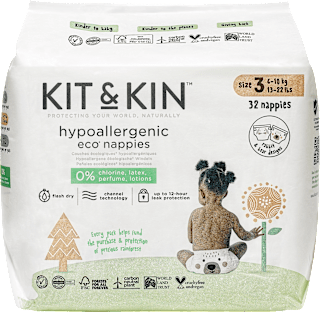 Hypoalergénne plienky, veľkosť 3, pre deti s hmotnosťou 6 – 10 kg KIT&KIN