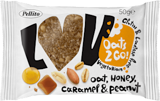 Oats 2 Go pločica – med, karamela i kikiriki Pellito