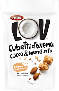 Bites all'avena, cocco e noce macadamia Pellito
