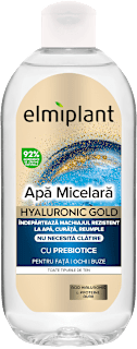 Apă micelară cu acid hialuronic și proteine aurii Elmiplant