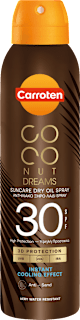 Слънцезащитно сухо спрей-олио за тен Coconut Dreams SPF 30 Carroten