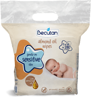 Sensitive vlažne maramice za djecu - bademovo ulje, 5x56 Becutan