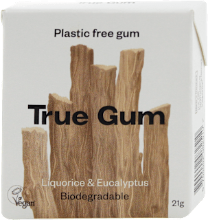Chewing gum senza zucchero liquirizia & eucalipto True Gum