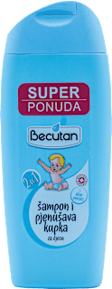 2u1 dječiji šampon i pjenušava kupka - aloe vera Becutan