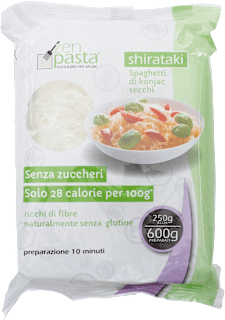 Shirataki spaghetti di konjac secchi zen pasta