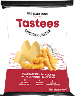 Snack de orez cu brânză chedar Tastees