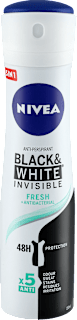 Antyperspirant Black&White Invisible Fresh spray NIVEA