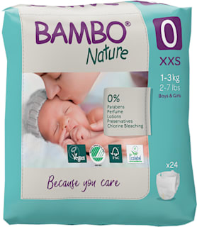 Scutece numărul 0, 1-3 kg Bambo Nature