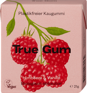 Kaugummi Himbeere & Vanille True Gum