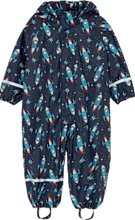 Regenanzug mit Raketen-Muster, blau, Gr. 86/92, 1 St