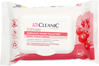 Papier toaletowy nawilżany Intimate (pop-up) Cleanic