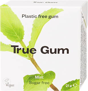 Rágógumi, menta ízű, műanyagmentes True Gum