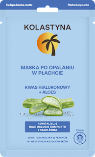 Maska po opalaniu w płachcie kwas hialuronowy + aloes Kolastyna Sun