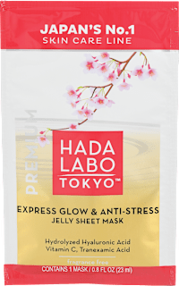 PREMIUM maska za lice u maramici, EXRESS GLOW & ANTI STRESS, HADA LABO TOKYO