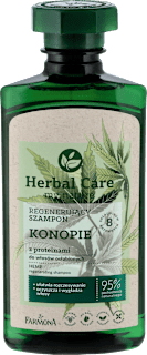 Regenerujący szampon KONOPIE  z proteinami Herbal Care