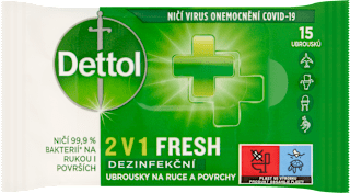 Dezinfekčné utierky na ruky a povrchy 2v1 Fresh Dettol