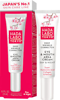 Anti Falten Tages- und Nachtcreme für Augen & Mund HADA LABO TOKYO