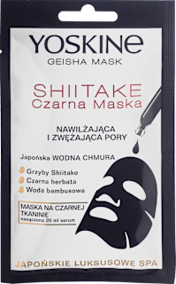 Geisha Shiitake crna maska za lice  Yoskine