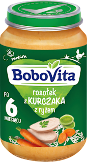 Rosołek z kurczaka z ryżem po 6 miesiącu  Bobovita