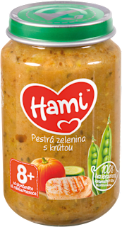příkrm Pestrá zelenina s krůtou Hami