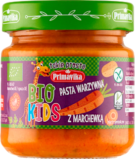 Pasta warzywna z marchewką Kids BIO  Primavika