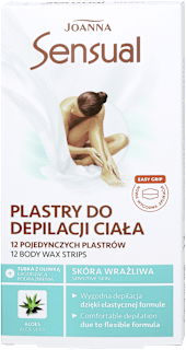 Plastry do depilacji ciała ALOES – skóra wrażliwa JOANNA