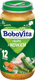 Obiadek domowe risotto z indykiem po 12 miesiącu Bobovita