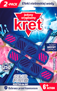 Kostka w koszyczku Water Lily barwiąca wodę kret
