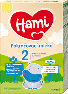 pokračovací mléčná kojenecká výživa 2 6m Hami