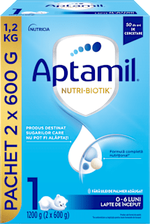 Lapte praf de început Nutri-Biotik 1, 0-6 luni Aptamil