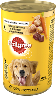 Cibo per cani in gelatina con pollo e carote Pedigree