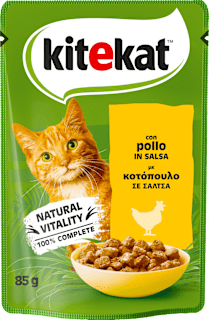 Cibo umido per gatti con pollo in salsa kitekat