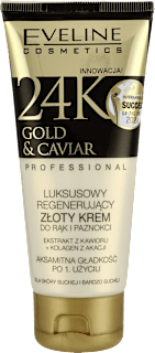 24K GOLD CAVIAR LUKSUSOWY REGEN ZŁOTY KREM DO RĄK EVELINE COSMETICS