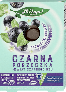 Cukierki odświeżające czarna porzeczka z kwiatem czarnego bzu Herbapol