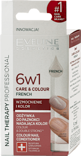 Nail Therapy Care & Colour Salon Effect 6u1 lak za nokte – French EVELINE COSMETICS
