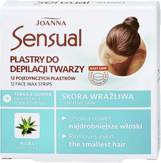 Plastry do depilacji twarzy ALOES – skóra wrażliwa JOANNA