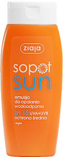 Emulsja do opalania wodoodporna Sopot Sun, SPF 15 ziaja