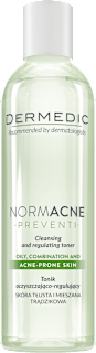 Почистващ и регулиращ тонер за лице Normacne DERMEDIC