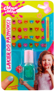 Детски лак за нокти + стикери за декорация на маникюр Chlapu Chlap